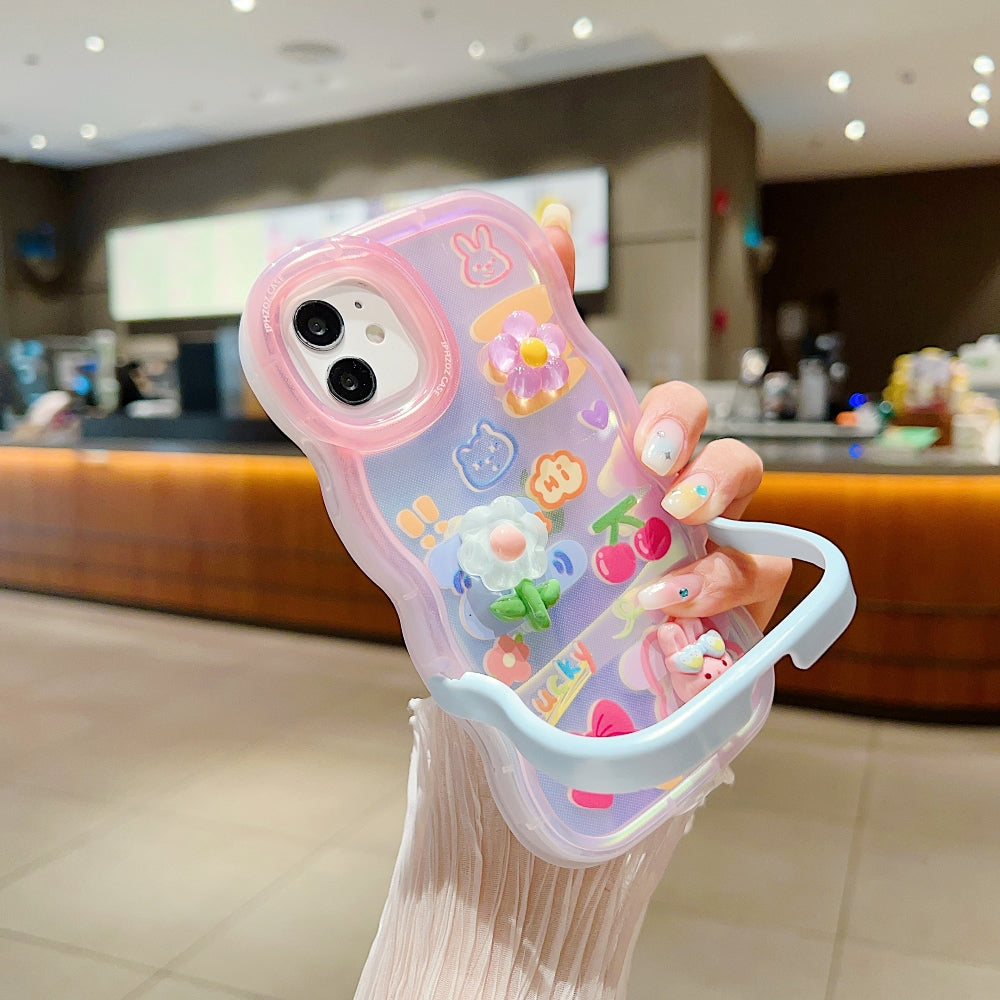 3D Fancy Bear Toy PC (Hard) | TPU (Soft) Printed Cover with Stand - iPhone 14 Pro Max