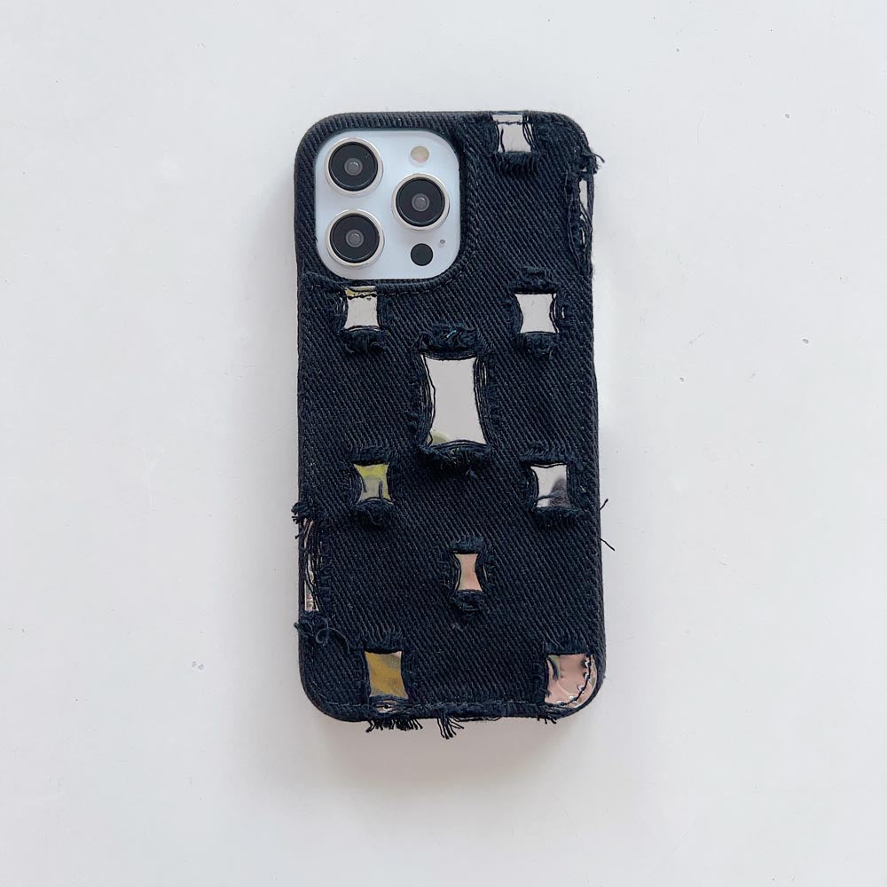 Distressed Denim Fashion Jeans Case - iPhone 12 Pro Max