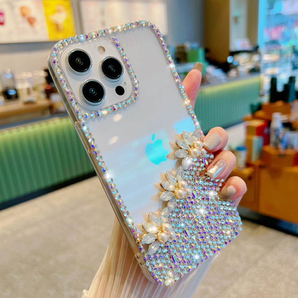 Handmade Transparent Diamond Gemstone Soft Case - iPhone 11