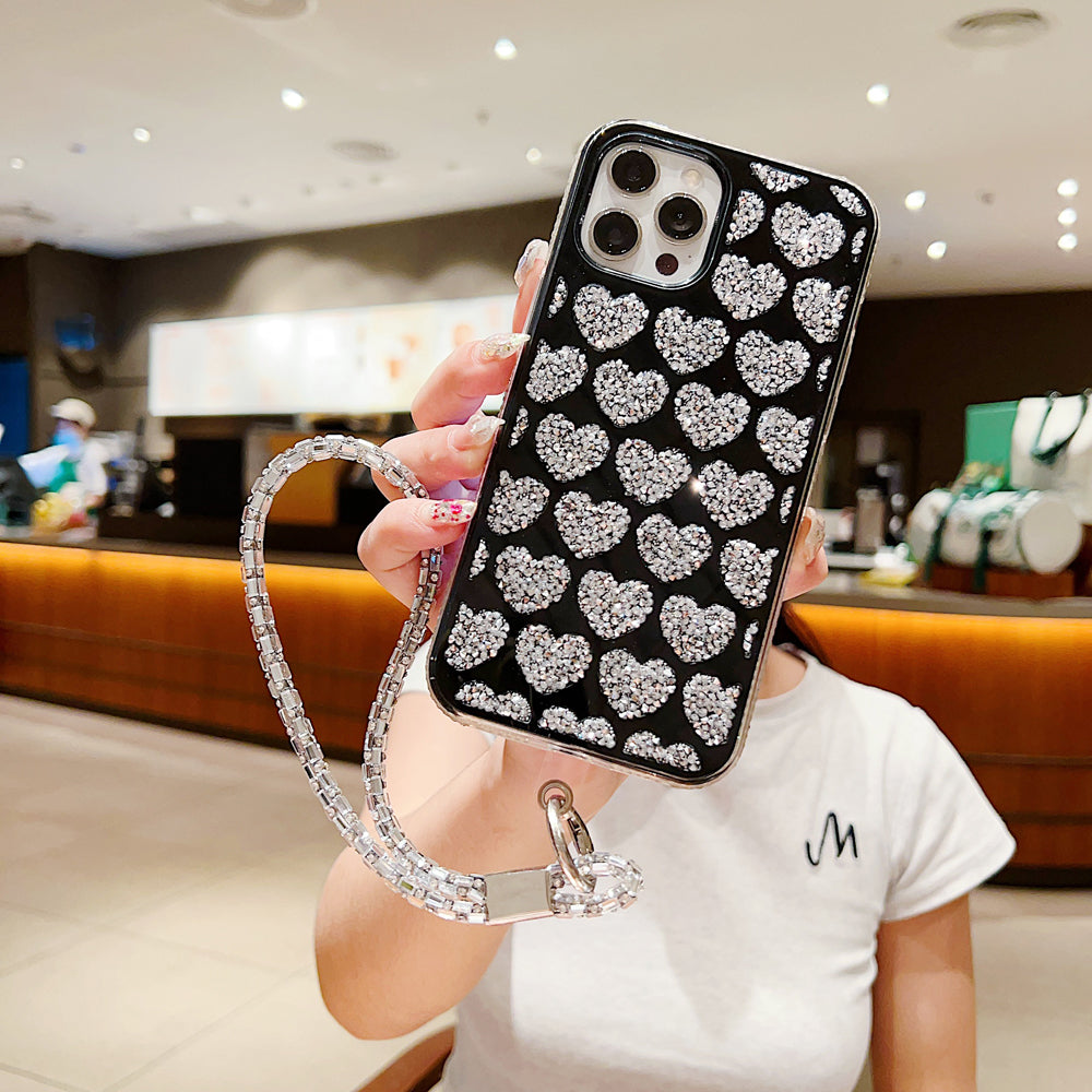 Shiny Glitter Diamond Heart PC (Hard) Case - OnePlus Nord CE 3 Lite