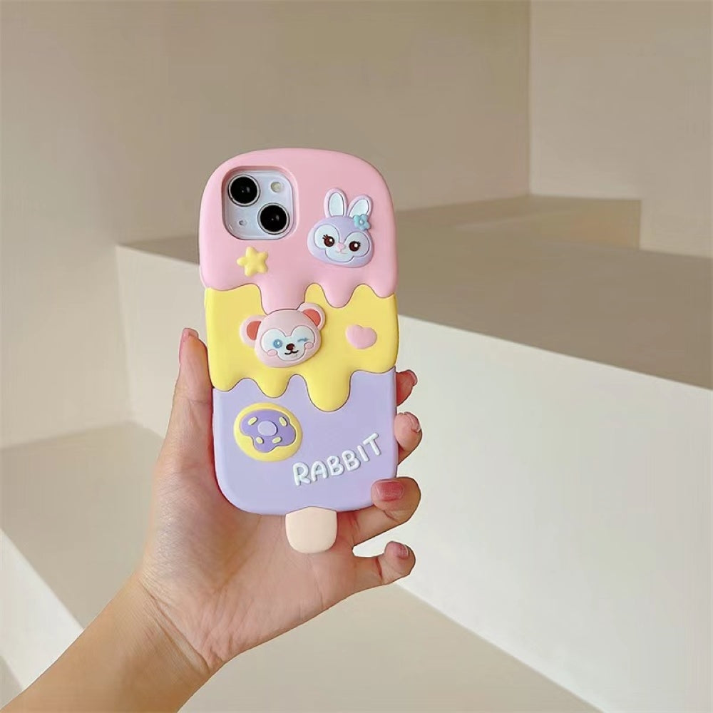 Ice candy Rabbit Toy Silicone Soft Phone Case - iPhone 15