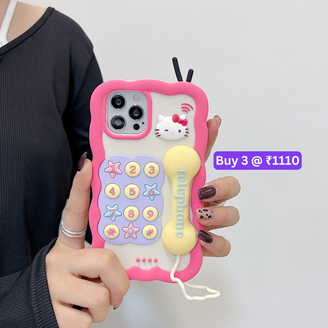 Kitty Telephone TPU (Soft) Silicone Phone Case - iPhone 13 Pro Max