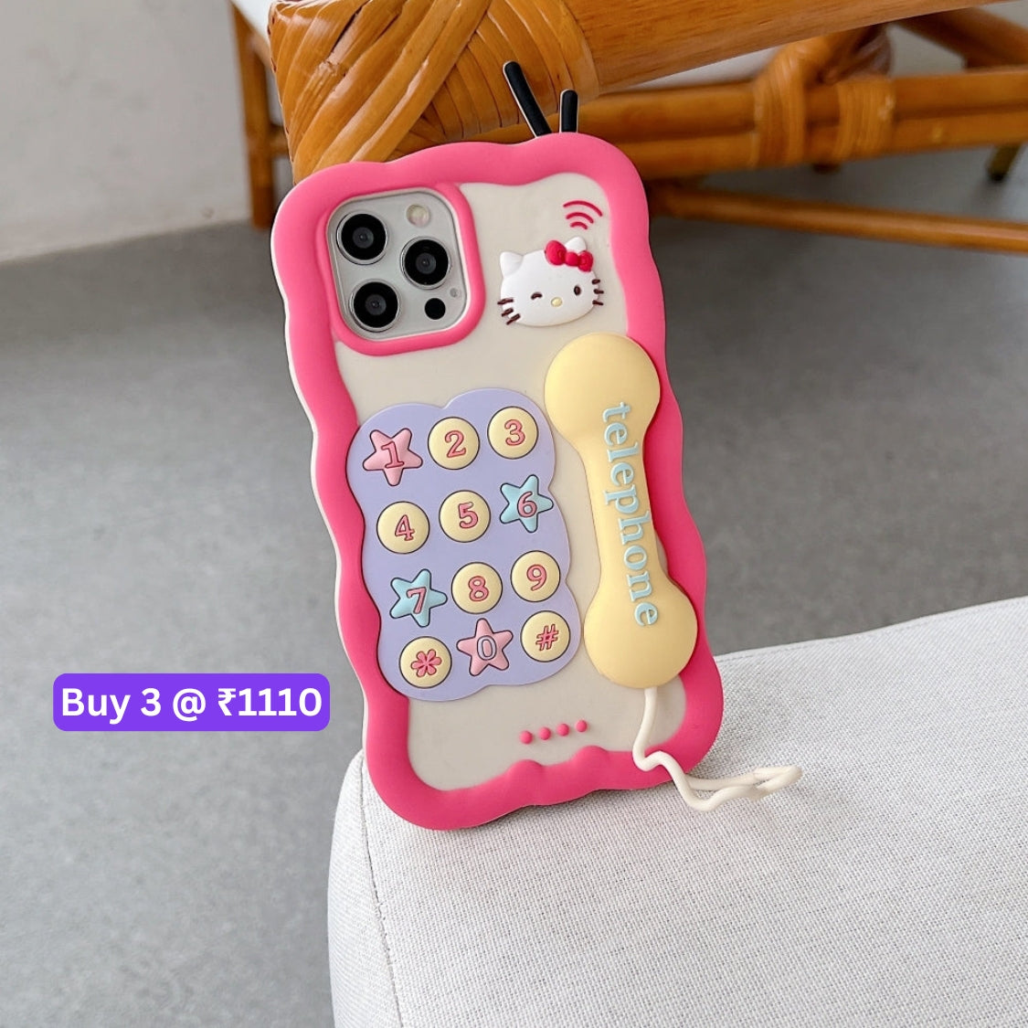 Kitty Telephone TPU (Soft) Silicone Phone Case - iPhone 13 Pro Max