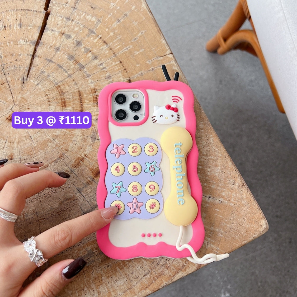 Kitty Telephone TPU (Soft) Silicone Phone Case - iPhone 13 Pro Max