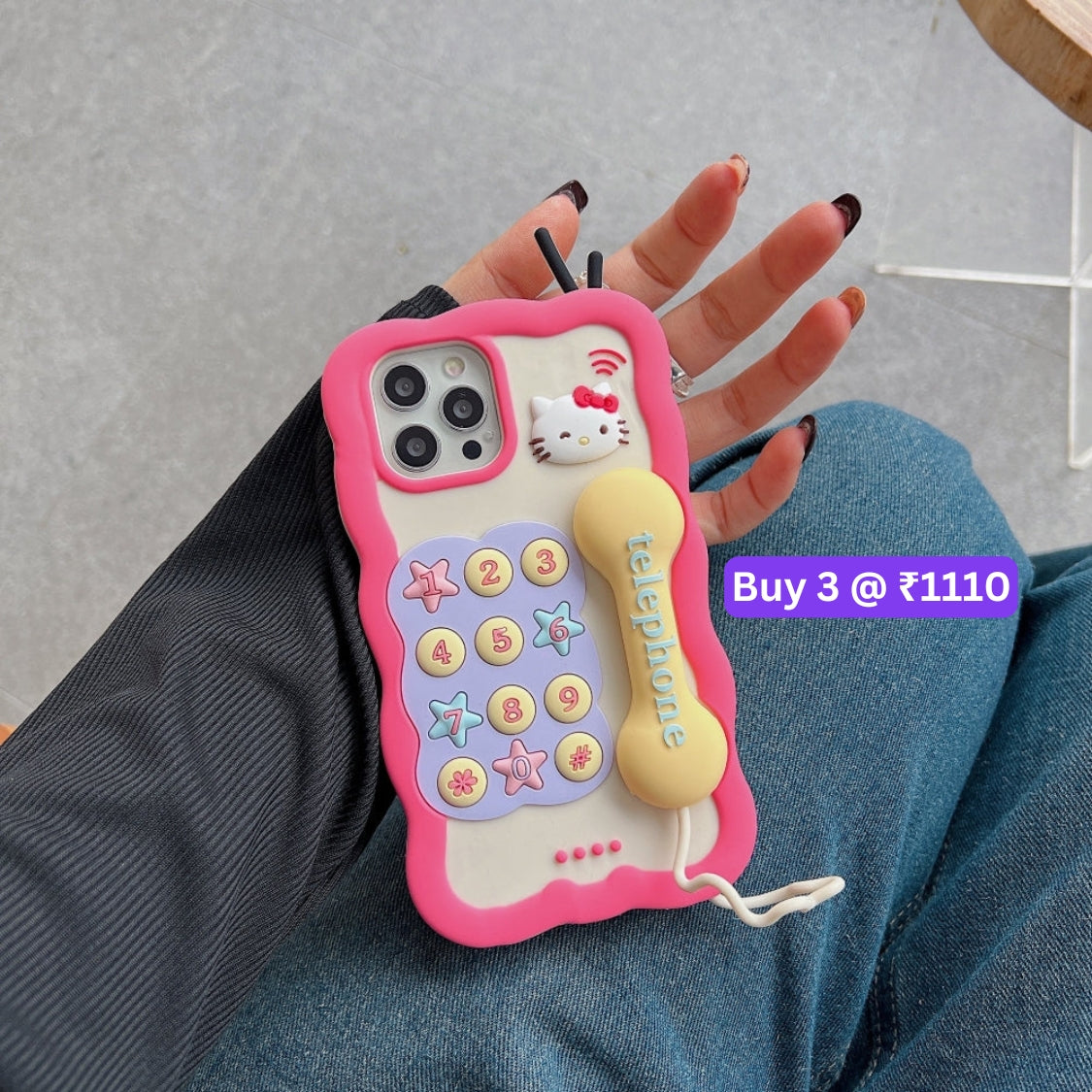 Kitty Telephone TPU (Soft) Silicone Phone Case - iPhone 13 Pro Max