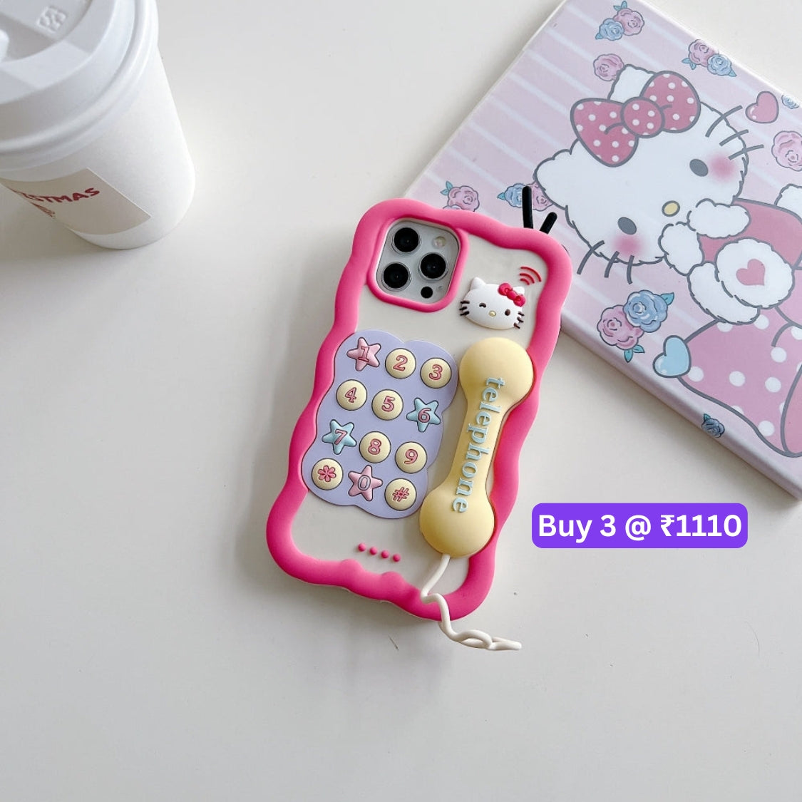 Kitty Telephone TPU (Soft) Silicone Phone Case - iPhone 13 Pro Max