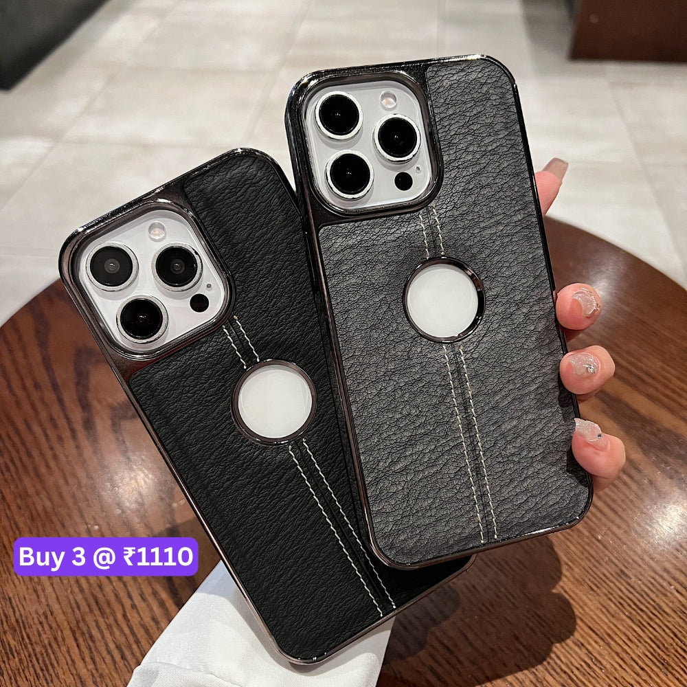 Leather Stitching Texture Logo Phone Case - OnePlus Nord CE 3 Lite
