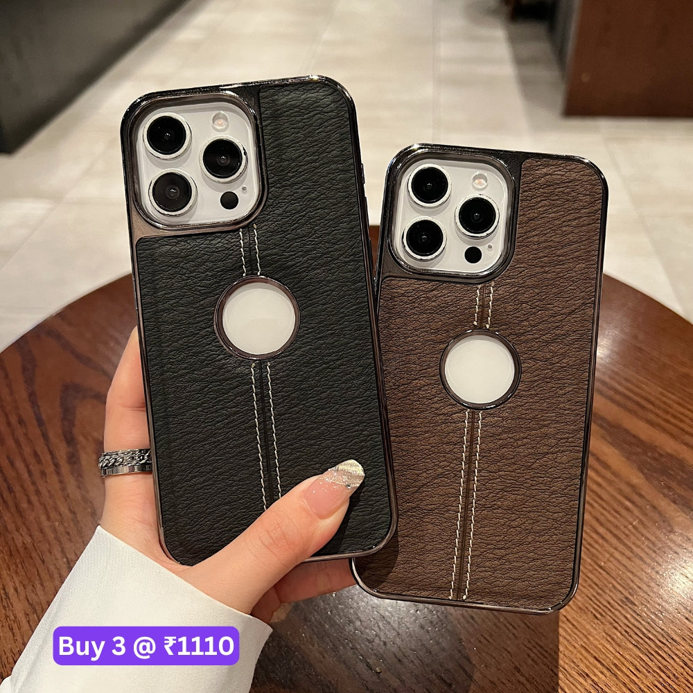 Leather Stitching Texture Logo Phone Case - OnePlus 11R