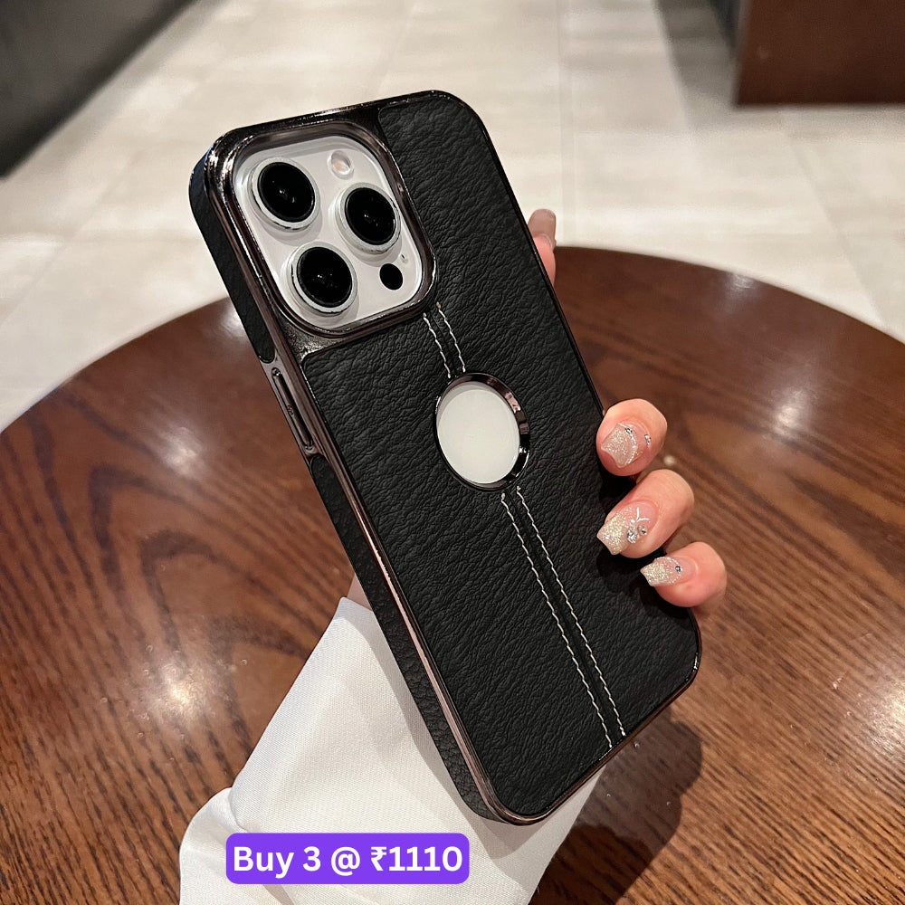 Leather Stitching Texture Logo Phone Case - Samsung A14