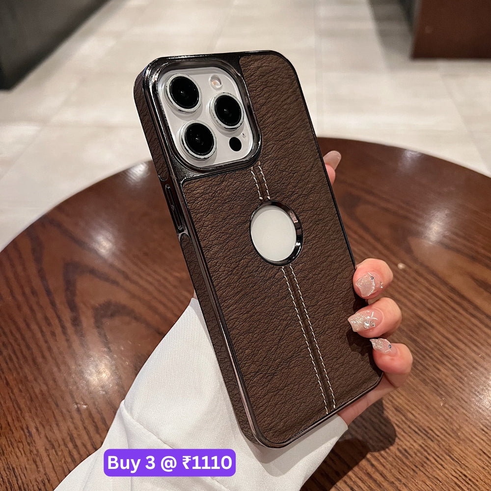 Leather Stitching Texture Logo Phone Case - Samsung A14