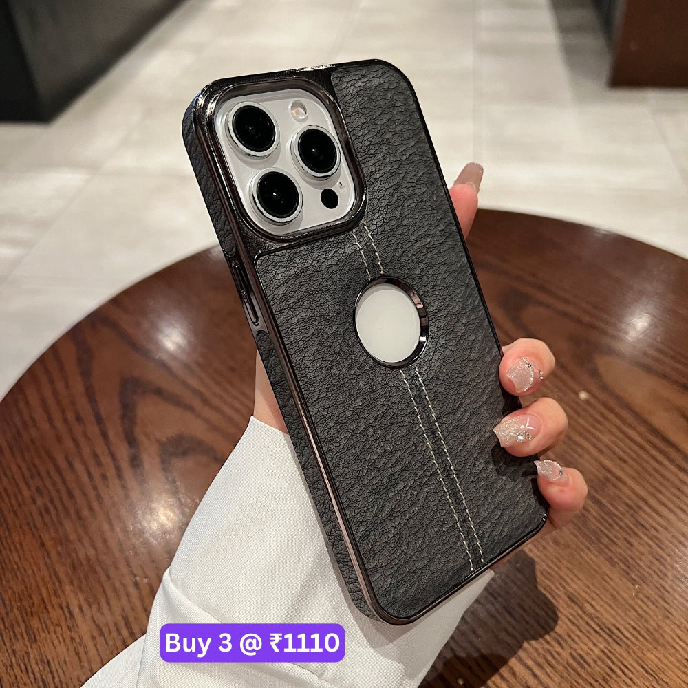 Leather Stitching Texture Logo Phone Case - OnePlus Nord CE 3 Lite