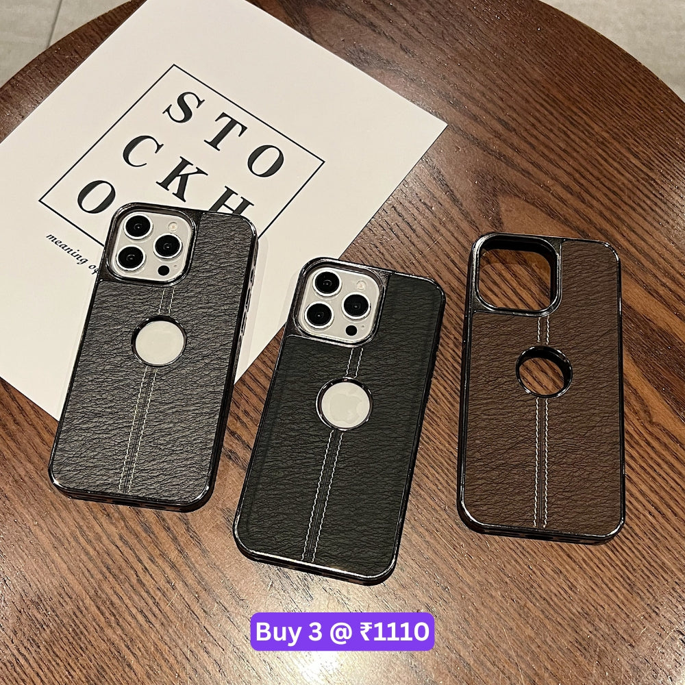 Leather Stitching Texture Logo Phone Case - Samsung A14