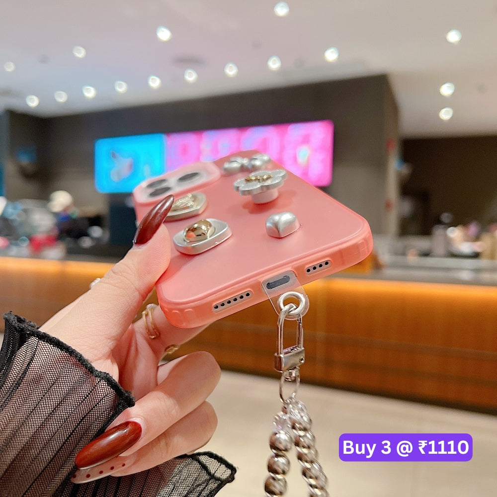 Love Bow Charm Fashionable Protective PC (Hard) Phone Case - Vivo Y12
