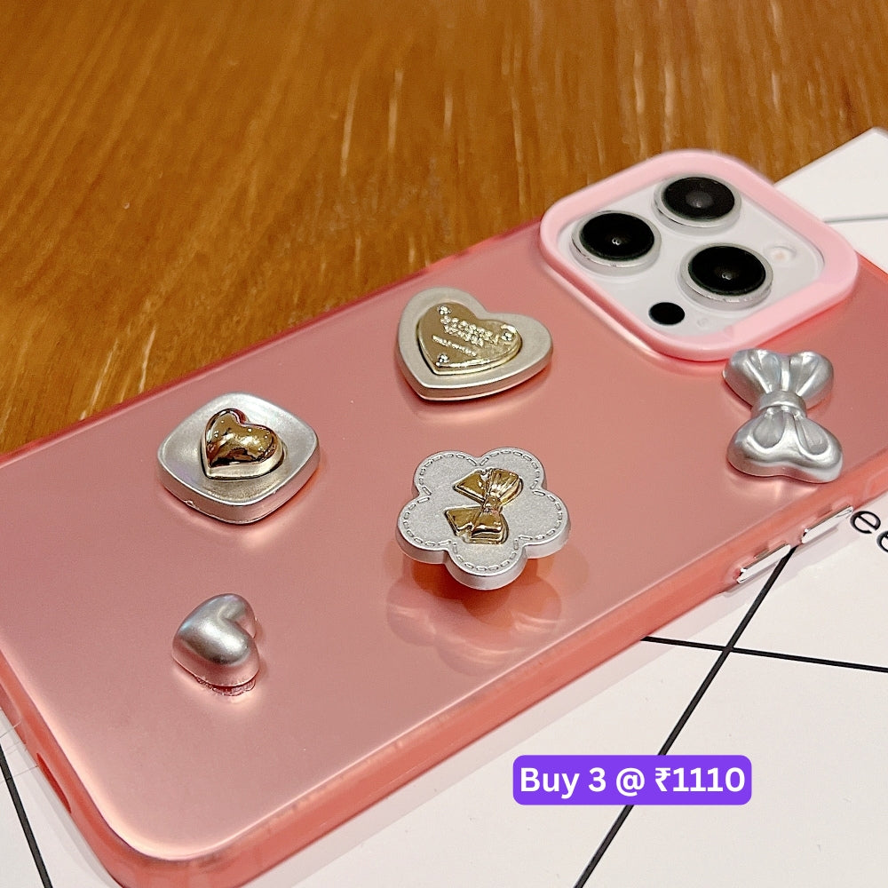 Love Bow Charm Fashionable Protective PC (Hard) Phone Case - Realme 12 Pro