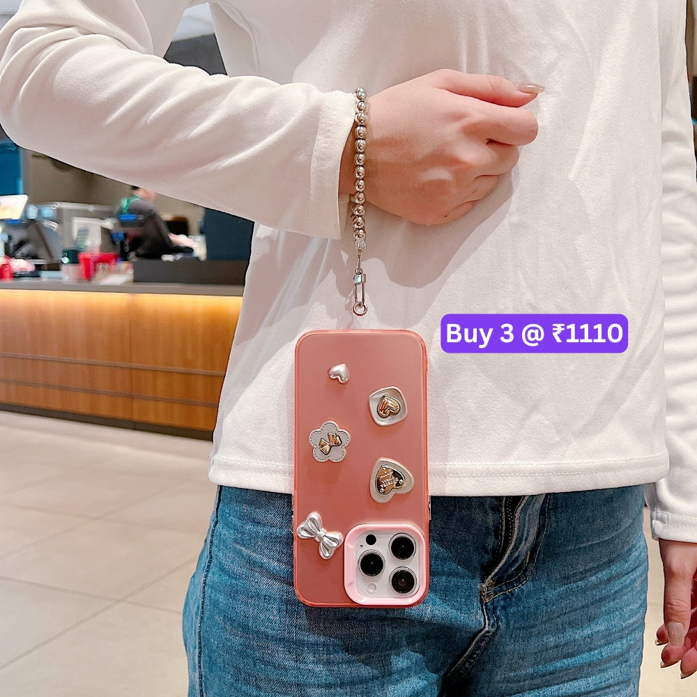Love Bow Charm Fashionable Protective PC (Hard) Phone Case - Vivo Y300 Plus
