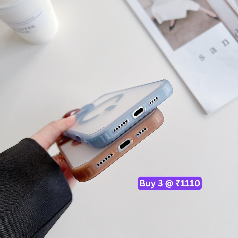 Luxury Magnetic Charging Matte Color Transparent Phone Case - iPhone 14 Pro