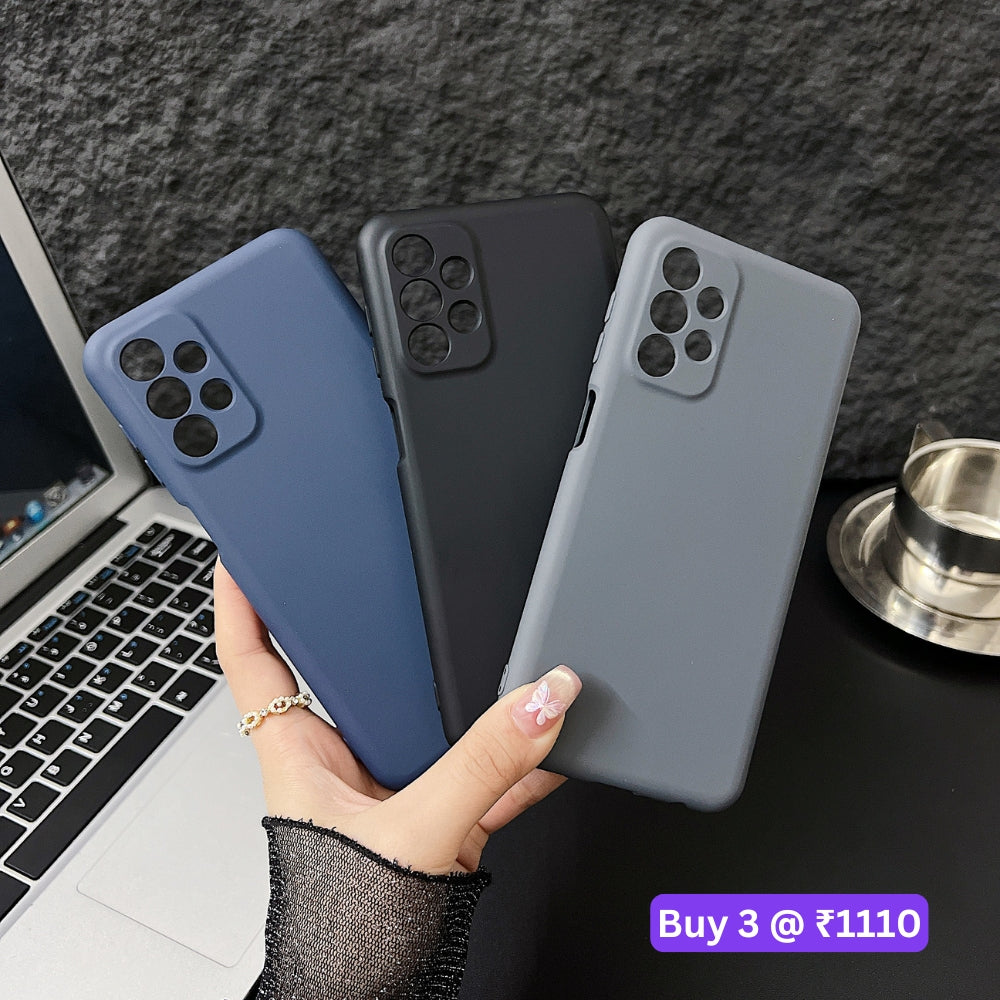 Matte Liquid Silicone Camera Protection TPU (Soft) Phone Case - Oppo A15