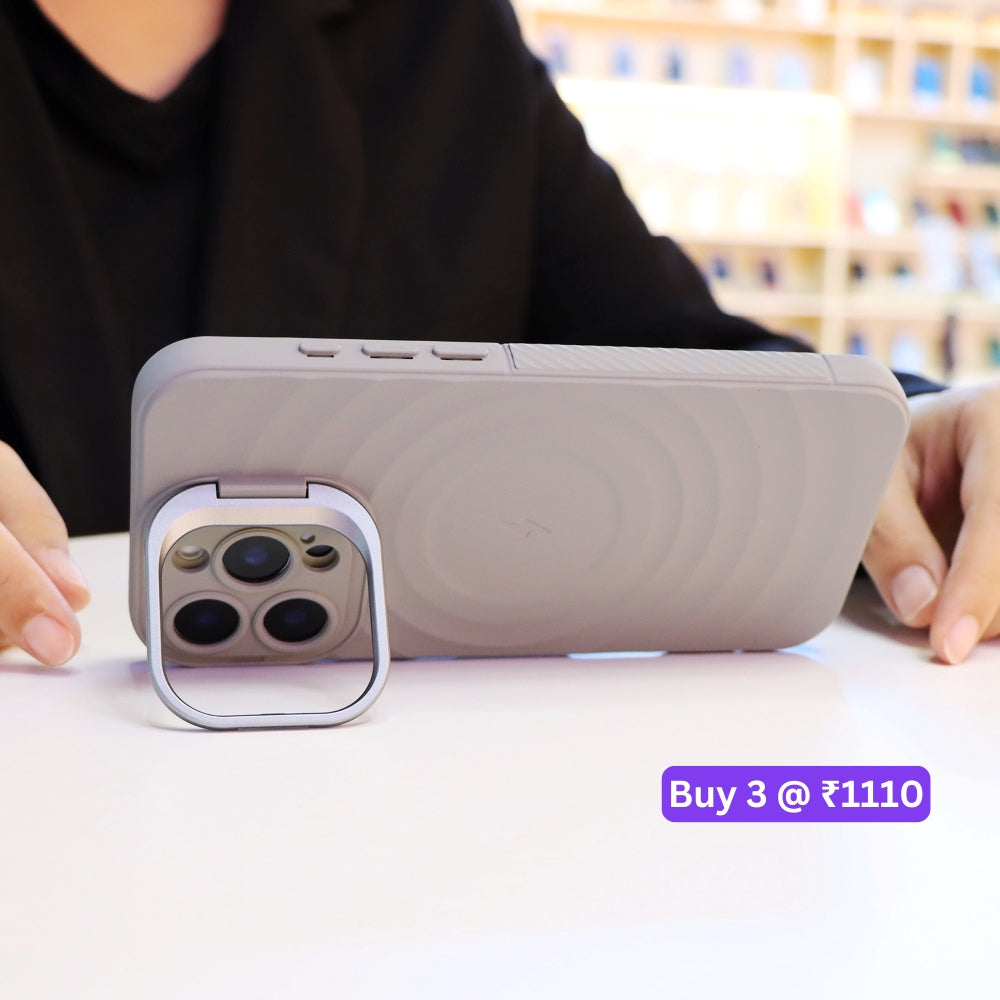 Matte Ripple Pattern Magsafe Silicone Phone Case with Stand - iPhone 13 Pro Max