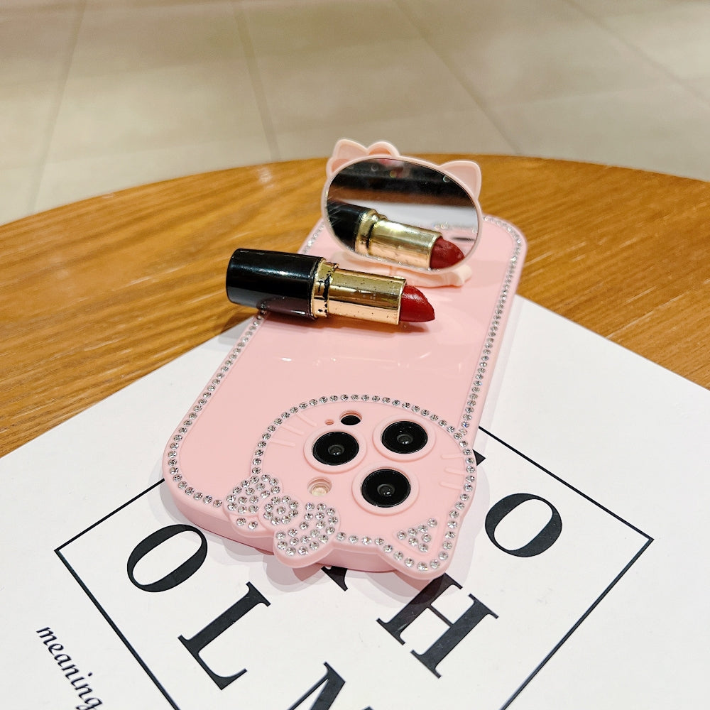 Kitty Mirror Stand TPU (Soft) Phone Case - iPhone 15 Pro Max