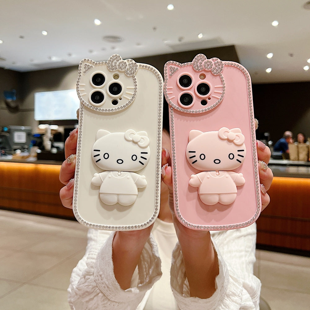 Kitty Mirror Stand TPU (Soft) Phone Case - iPhone 13