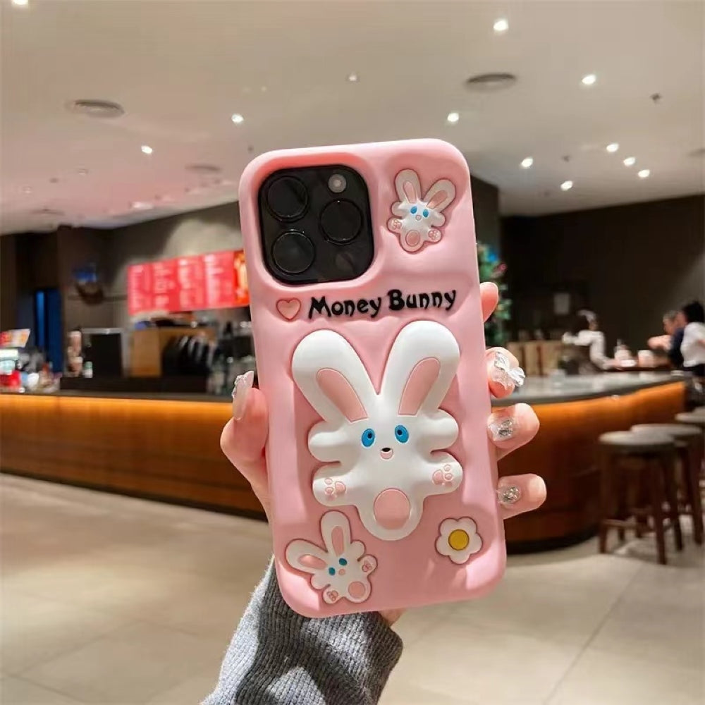 Money Bunny Pop Stand TPU (Soft) Silicone Phone Case - iPhone 13