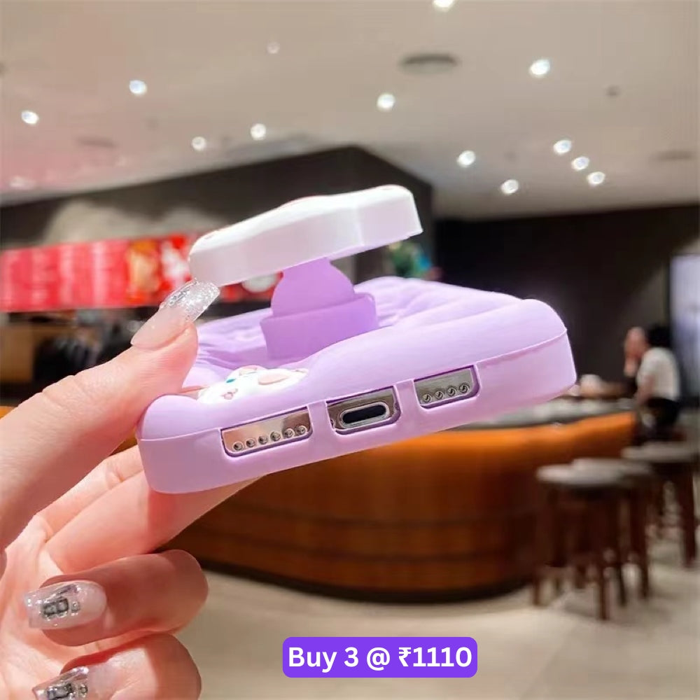 Money Bunny Pop Stand TPU (Soft) Silicone Phone Case - iPhone 14 Pro Max