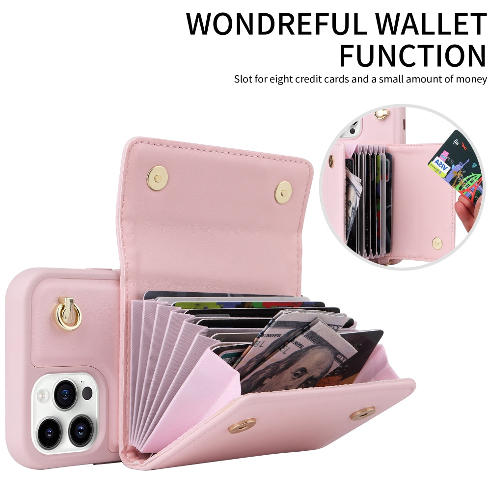 Phone Protective PU Leather Wallet Purse Case with Card Holder - iPhone 12 Pro Max