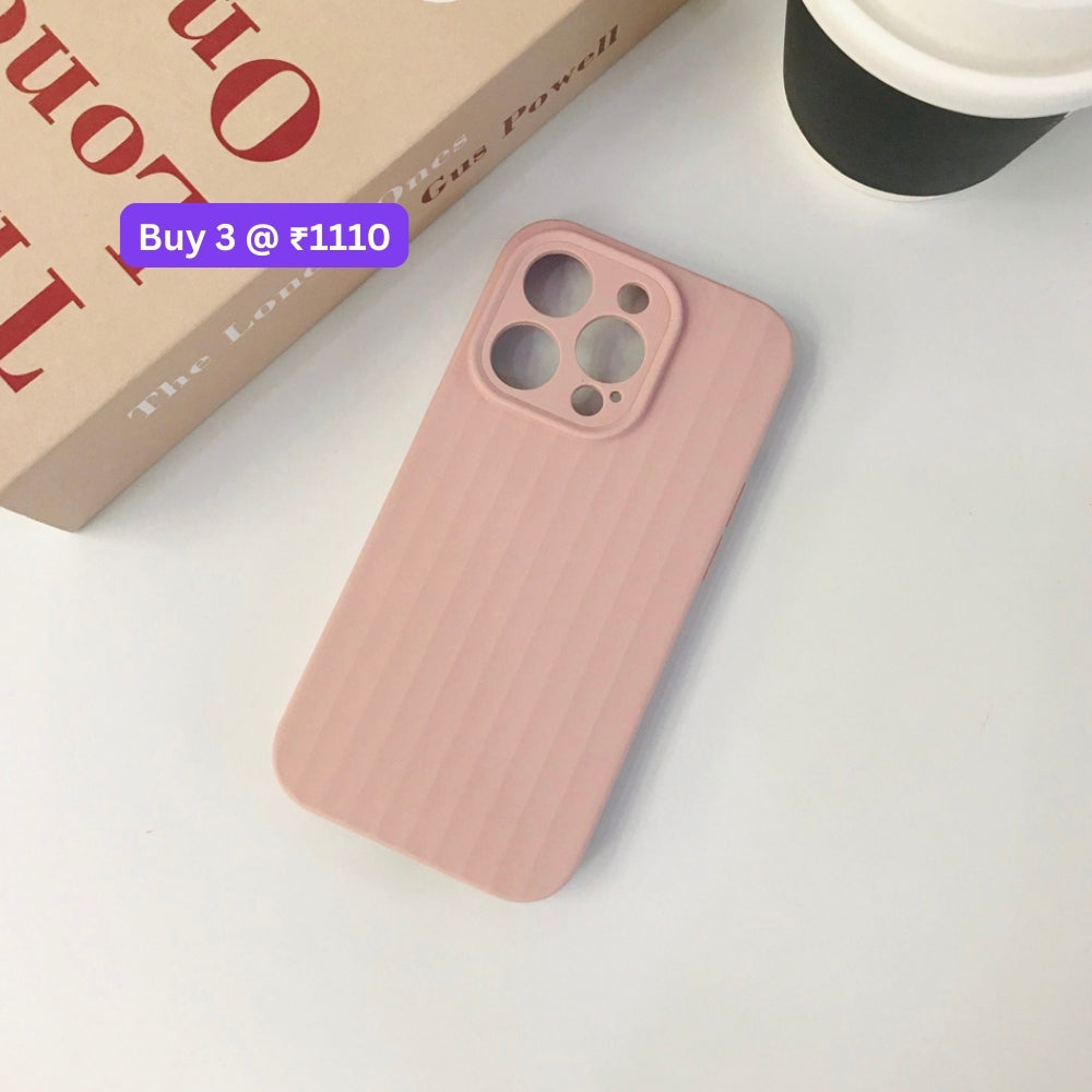 Premium Stripe Silicone Camera Protection Cover - iPhone 15 Plus