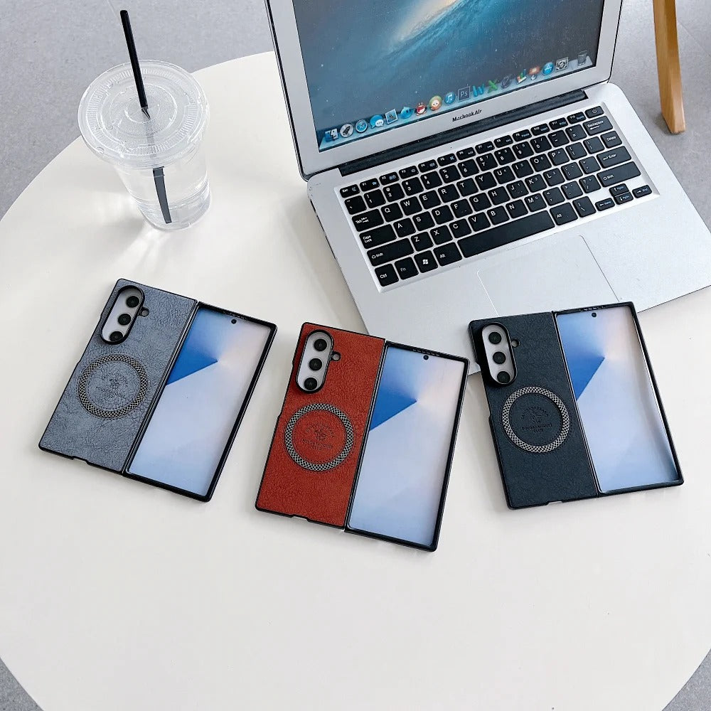 Retro PU Leather Magsafe Phone Case - Samsung Z Series