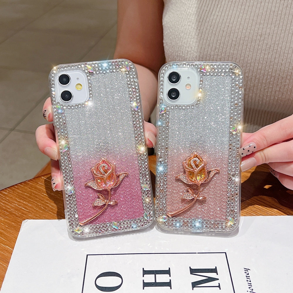 Rose Diamond TPU (Soft) Phone Case - Samsung S24 FE