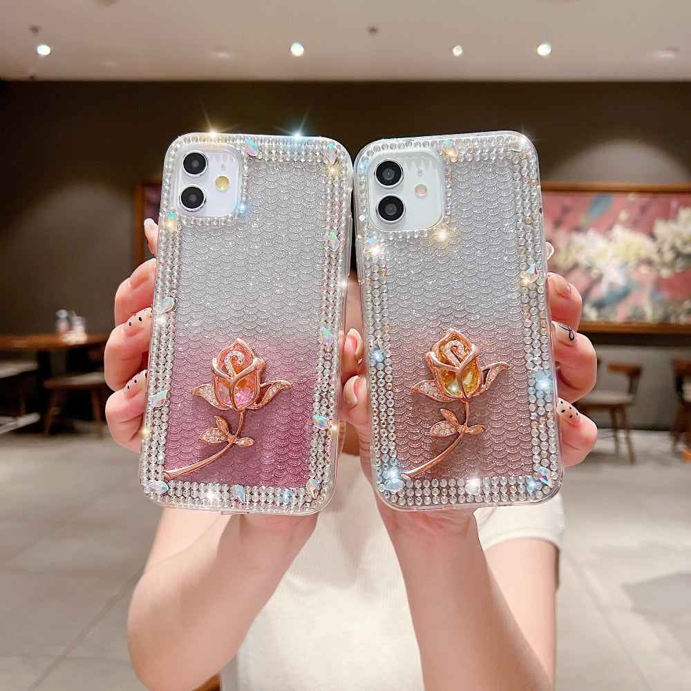 Rose Diamond TPU (Soft) Phone Case - Samsung S24 FE