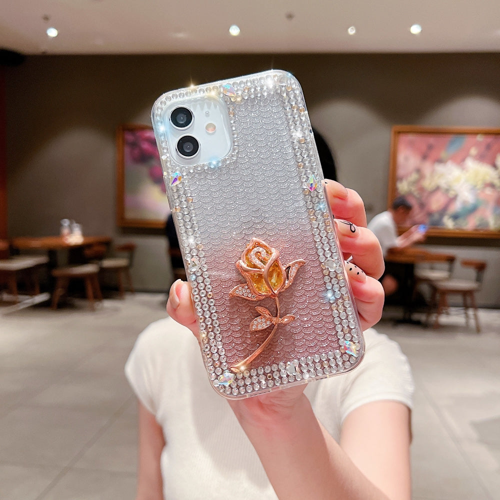 Rose Diamond TPU (Soft) Phone Case - Samsung S24 FE