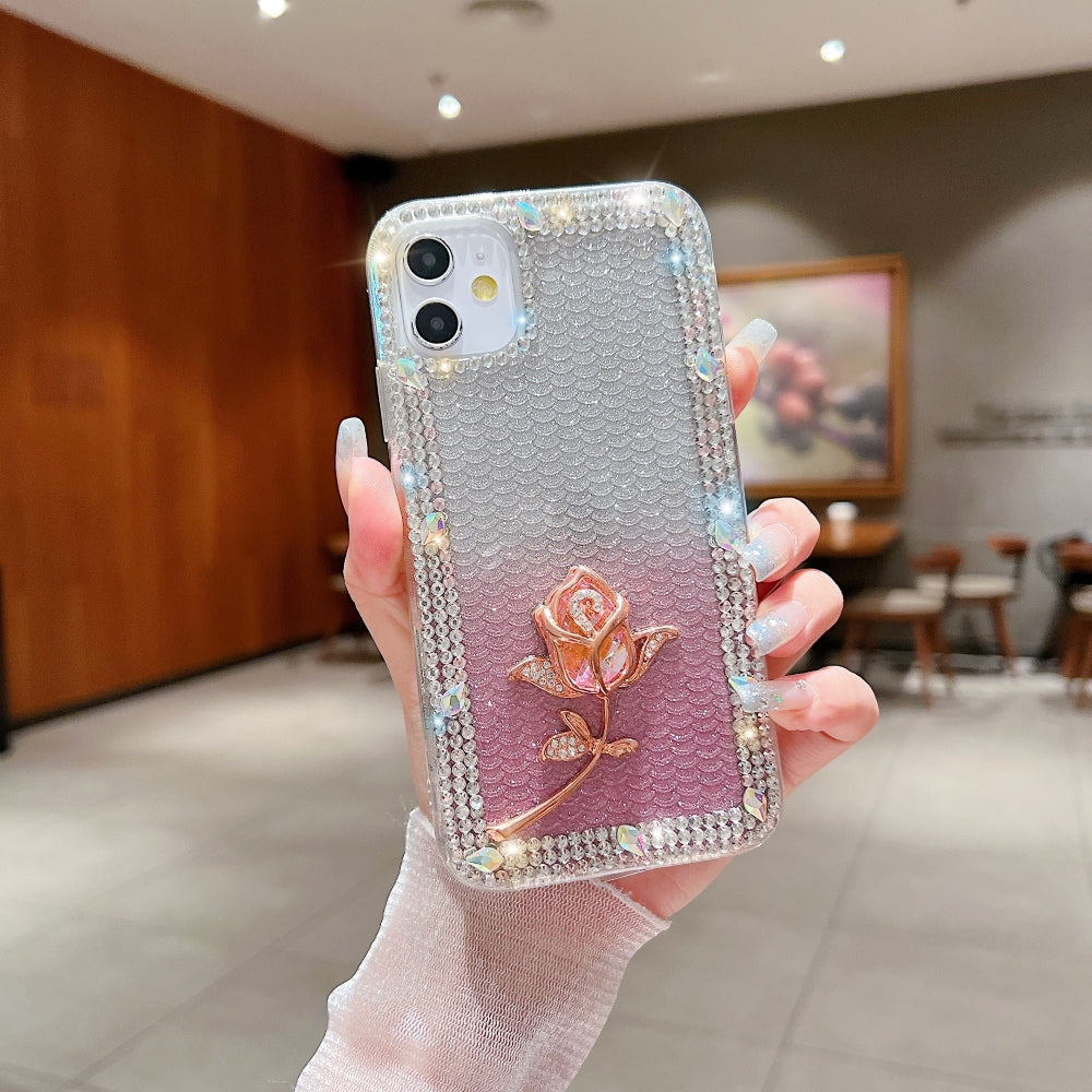 Rose Diamond TPU (Soft) Phone Case - Samsung S24 FE