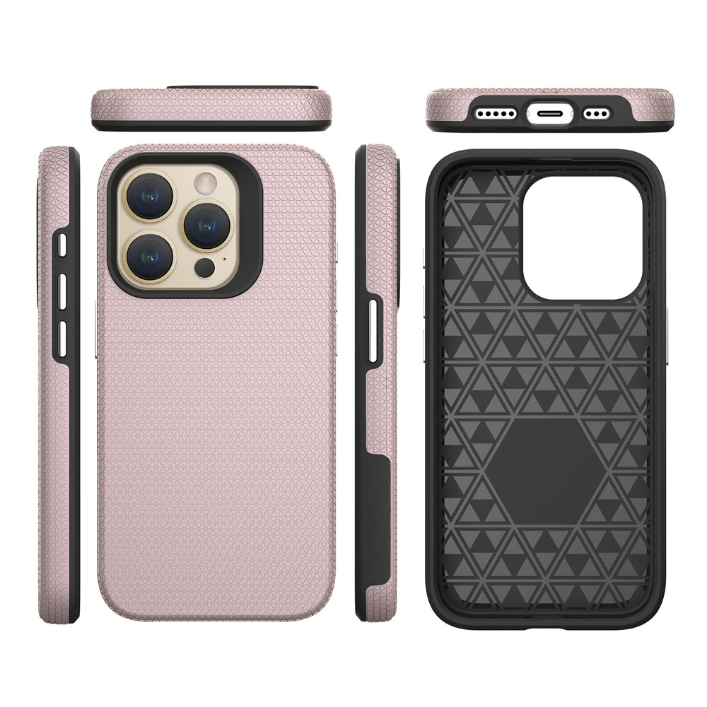 Shockproof Rugged Metal Button TPU (Soft) | PC (Hard) Phone Case - iPhone 13