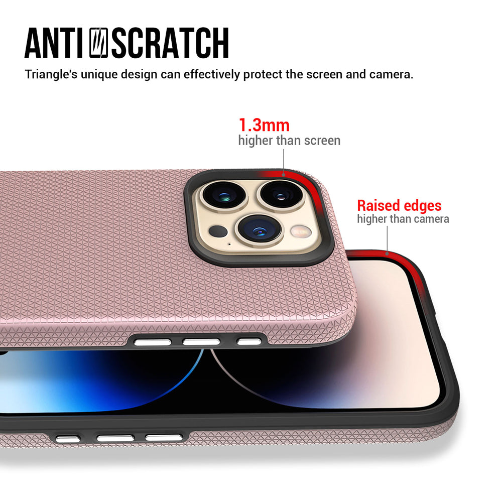 Shockproof Rugged Metal Button TPU (Soft) | PC (Hard) Phone Case - iPhone 15 Pro