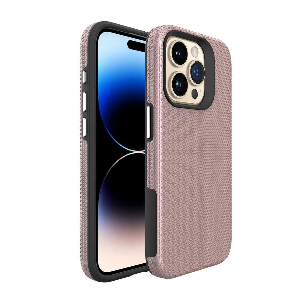 Shockproof Rugged Metal Button TPU (Soft) | PC (Hard) Phone Case - iPhone 13 Pro