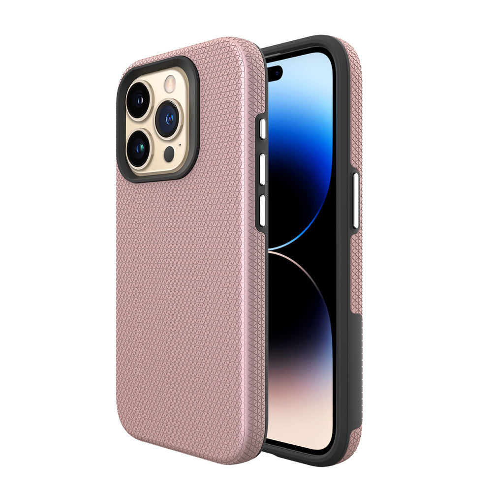 Shockproof Rugged Metal Button TPU (Soft) | PC (Hard) Phone Case - iPhone 15 Pro