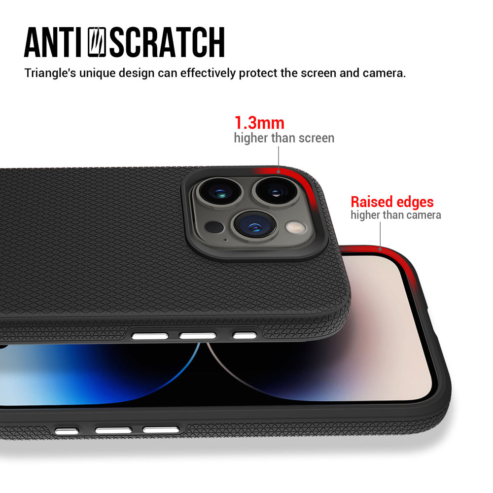 Shockproof Rugged Metal Button TPU (Soft) | PC (Hard) Phone Case - iPhone 15 Pro