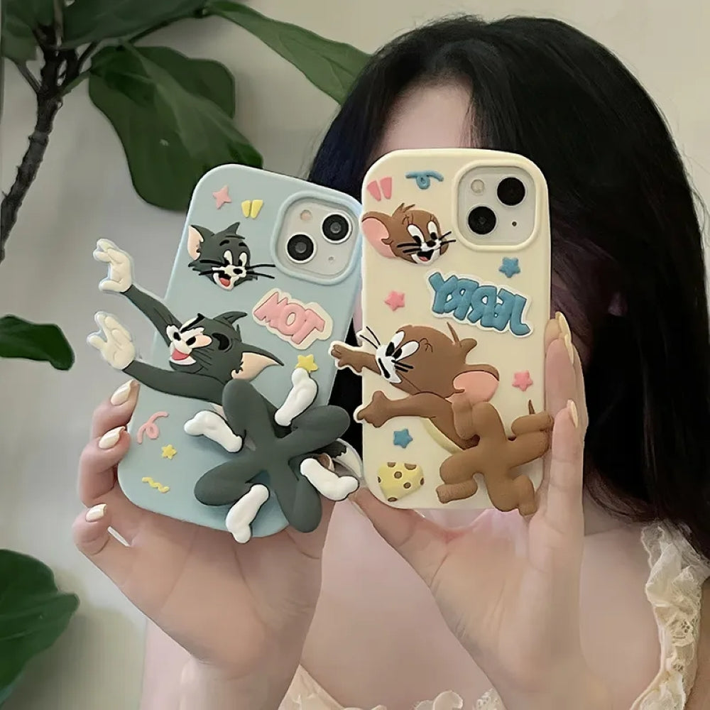 Silicone Soft 3D Running Cartoon Phone Case - iPhone 15 Plus