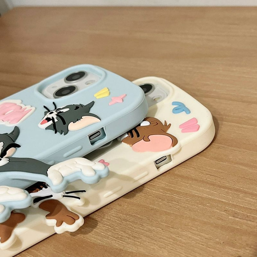 Silicone Soft 3D Running Cartoon Phone Case - iPhone 14