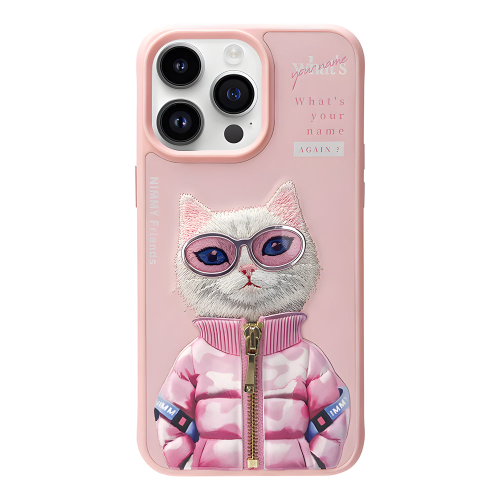 Nimmy Pet 3D Embroidery Leather PC (Hard) Phone Case