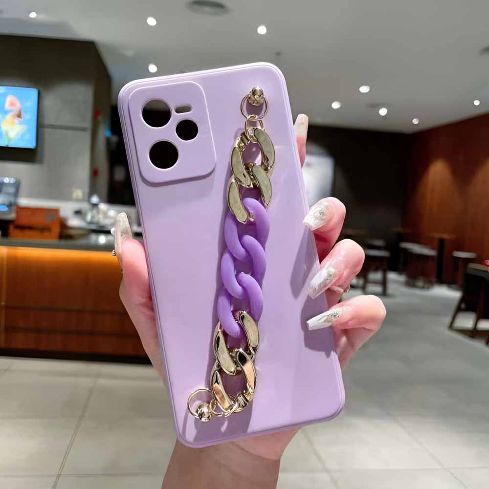 Bracelet Strap Camera Protection Color TPU Phone Case – Vivo V19