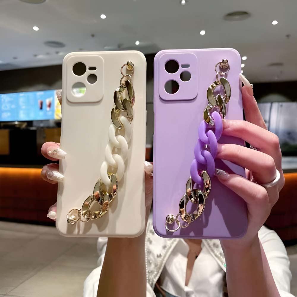 Bracelet Strap Camera Protection Color TPU Phone Case – Vivo Y95