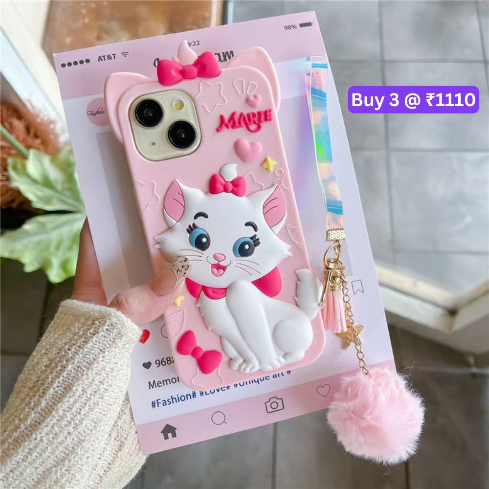 Silicone 3D Meow Chic TPU (Soft) Phone Case - iPhone 14 Pro Max