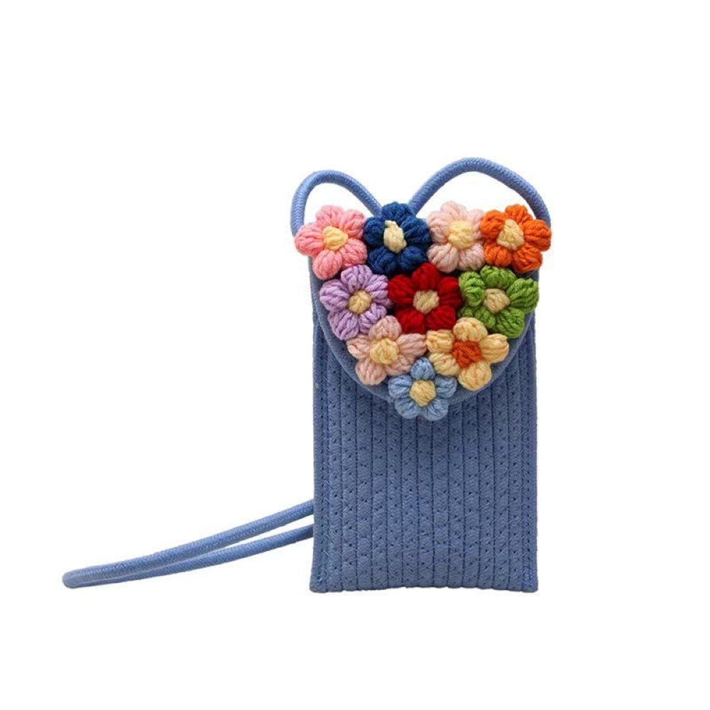 Small Sunflower Pattern Opener Rope Cross Body | Sling | Universal Magnetic Closer Mobile Pouch Bag