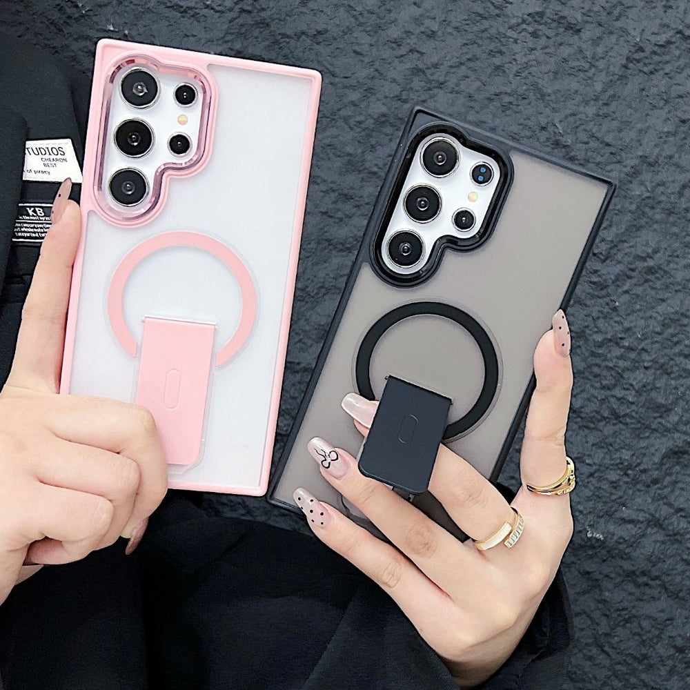Shockproof Kickstand Magnetic Wireless Charge Phone Case - iPhone 13