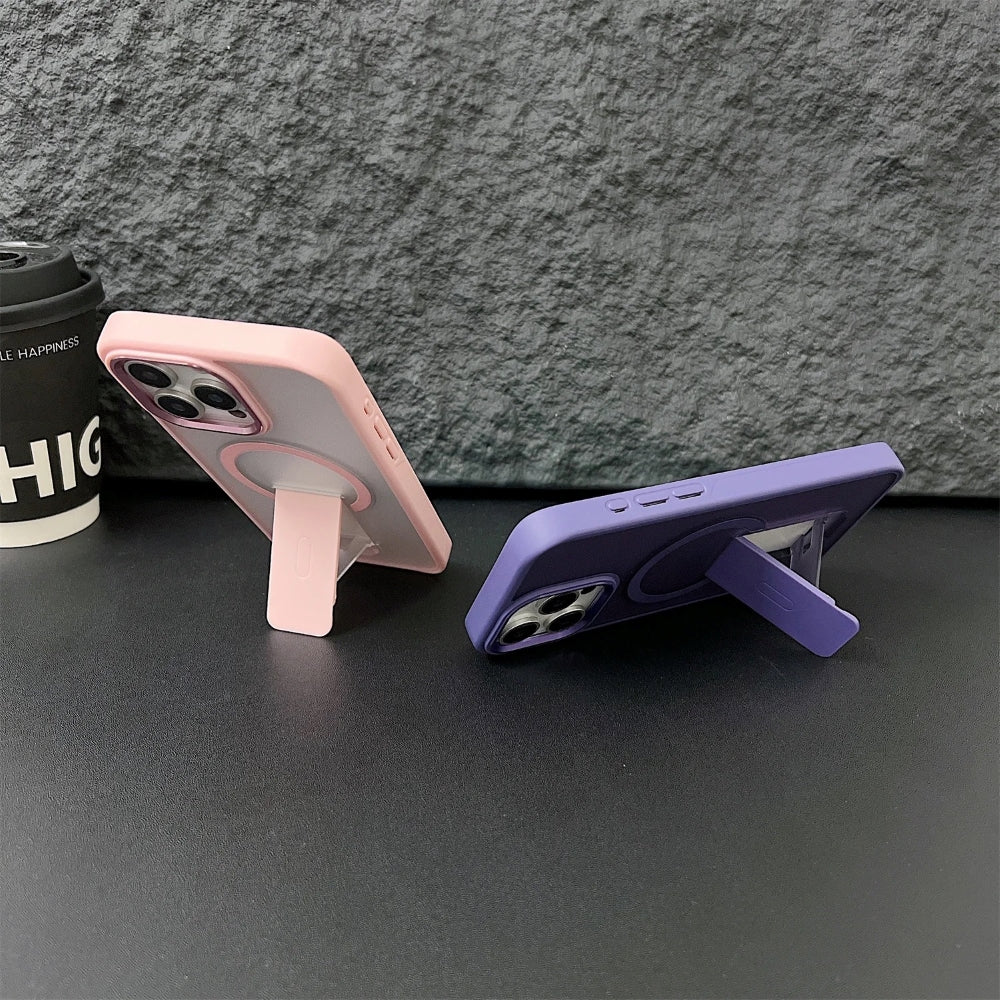Shockproof Kickstand Magnetic Wireless Charge Phone Case - iPhone 14 Pro Max