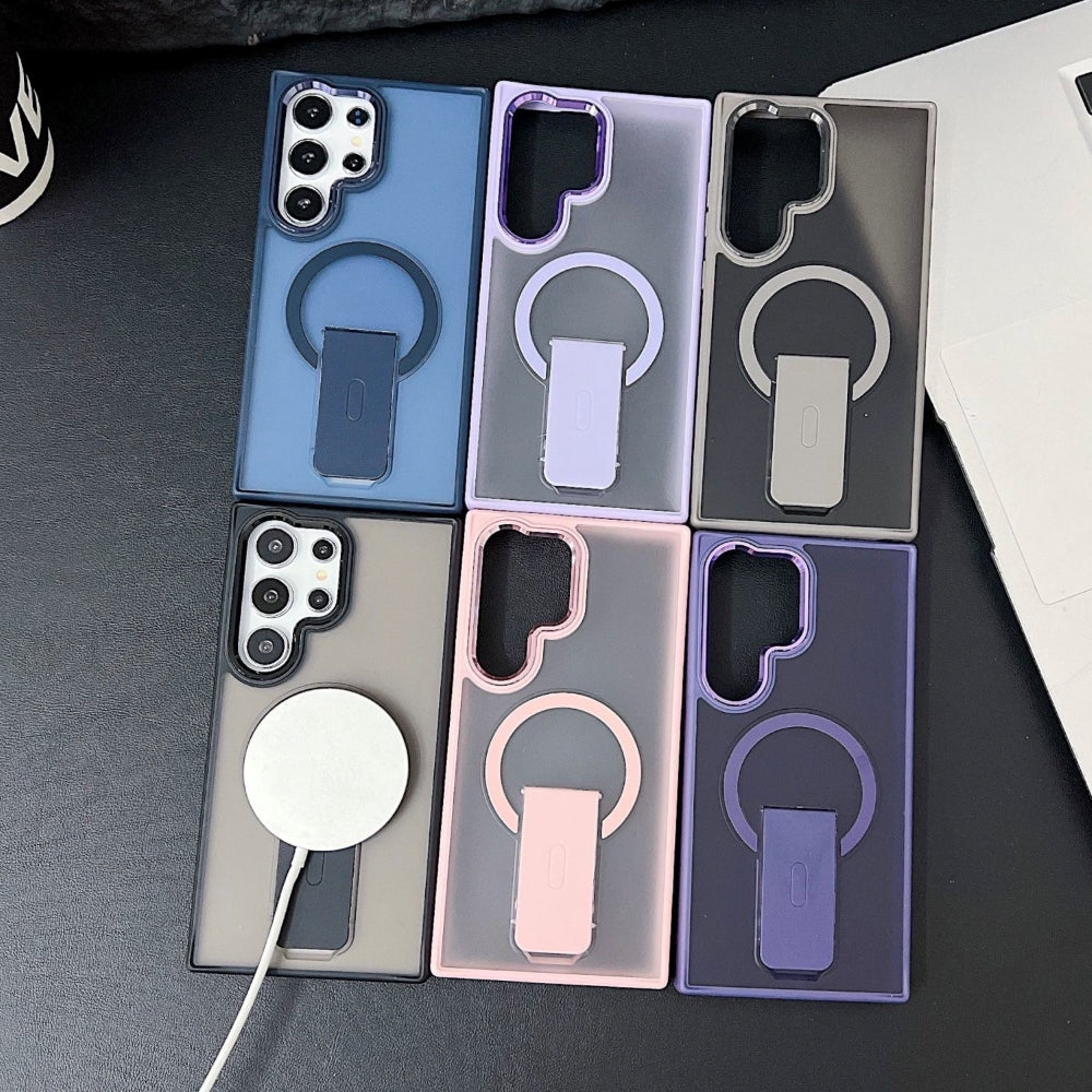 Shockproof Kickstand Magnetic Wireless Charge Phone Case - iPhone 14