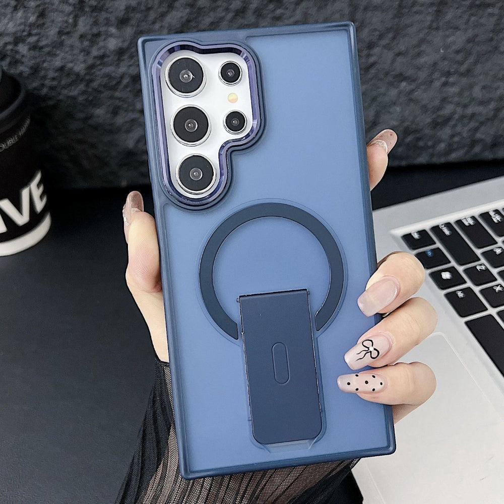 Shockproof Kickstand Magnetic Wireless Charge Phone Case - iPhone 13