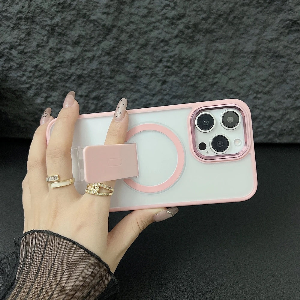 Shockproof Kickstand Magnetic Wireless Charge Phone Case - iPhone 14